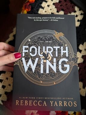 Fourth Wing Hardcover Book - Black & Gold Design
